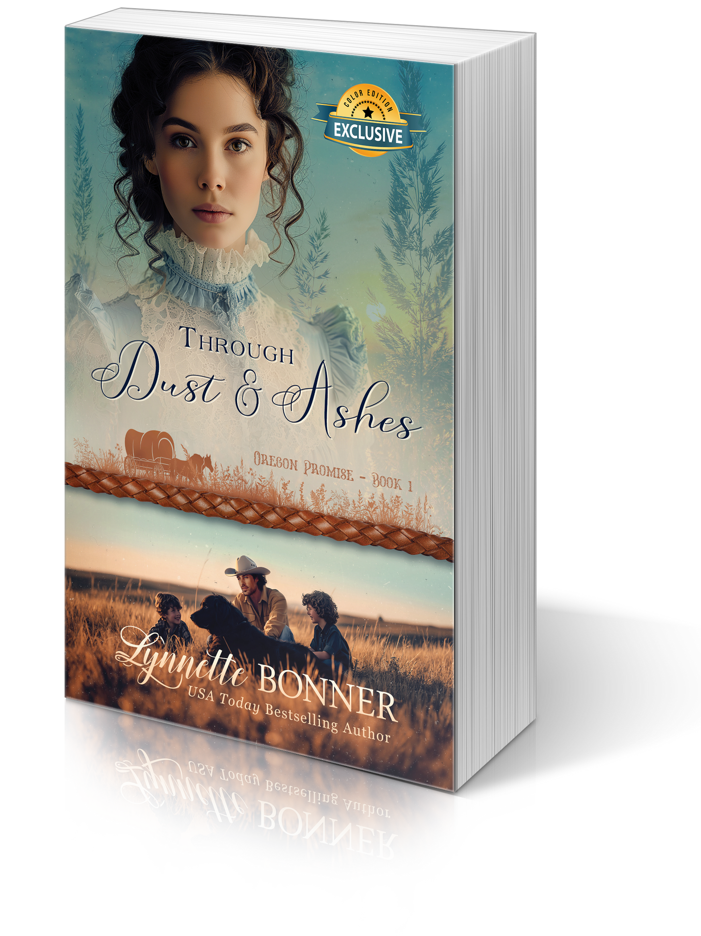 Color Edition Paperback of Through Dust and Ashes, a Christian historical Western Romance