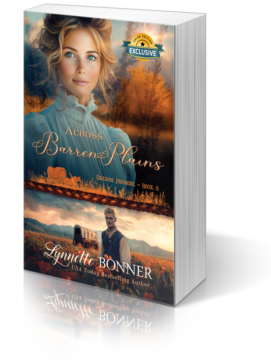 Paperback Color Edition of Across Barren Plains, a Christian historical Western Romance
