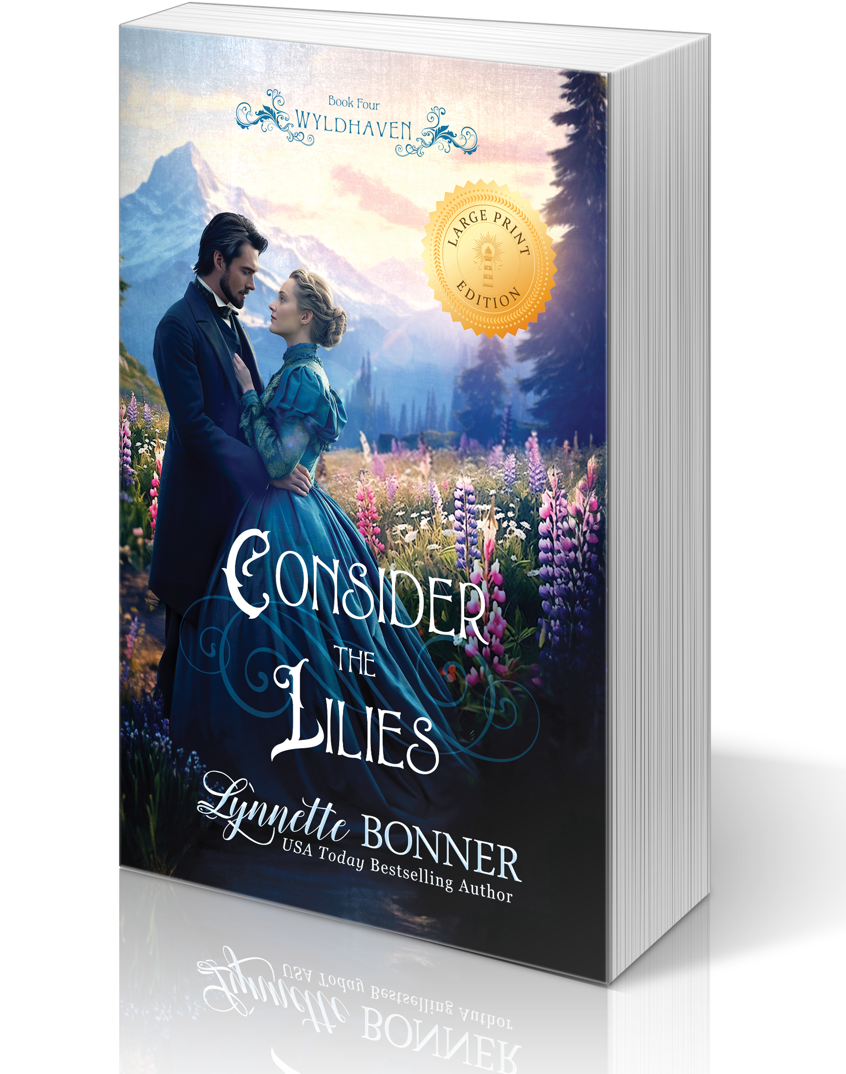 Large Print Cover of Consider the Lilies, a Christian historical Western Romance
