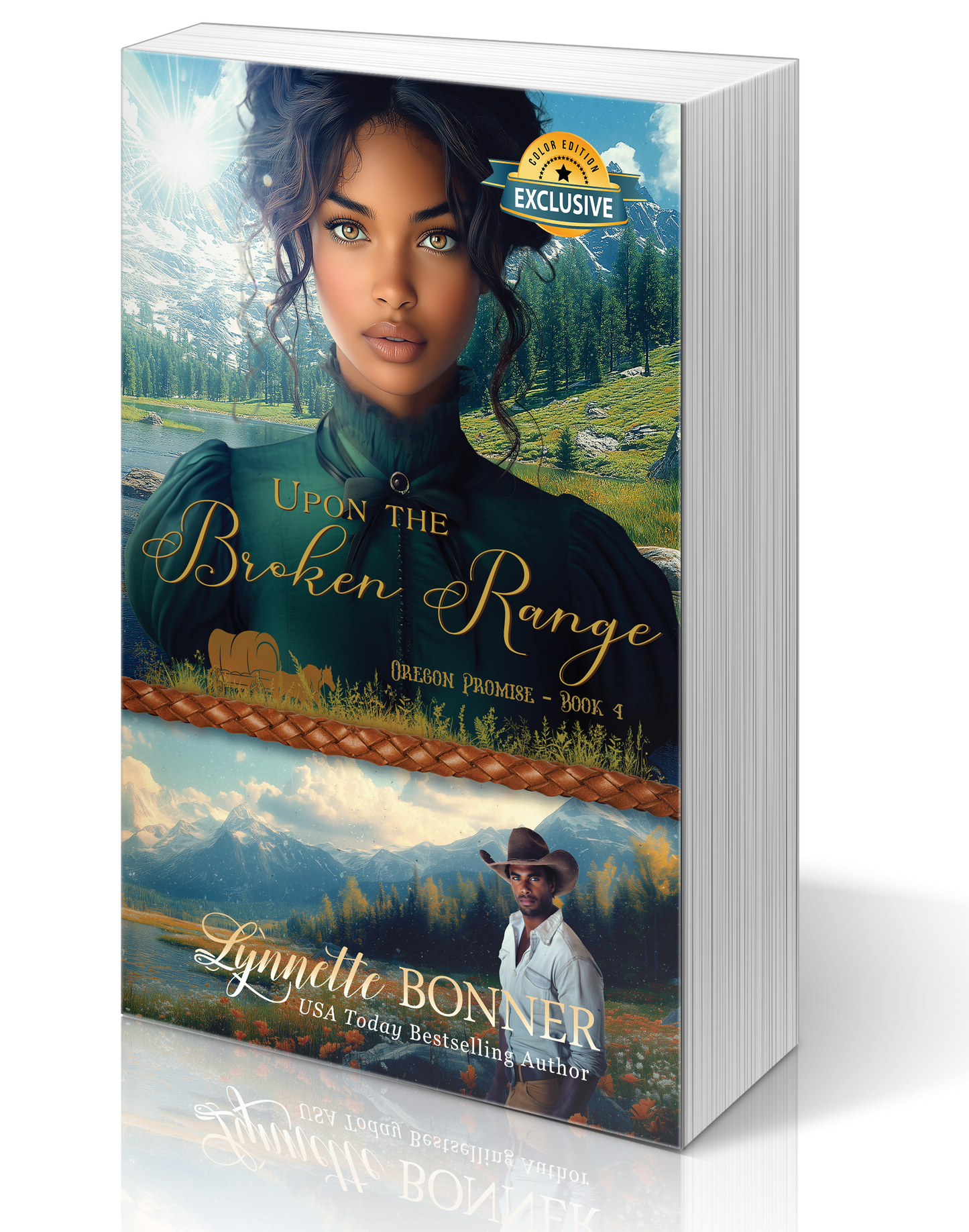Paperback of Color Editiion, Upon the Broken Range, a Christian historical Western Romance