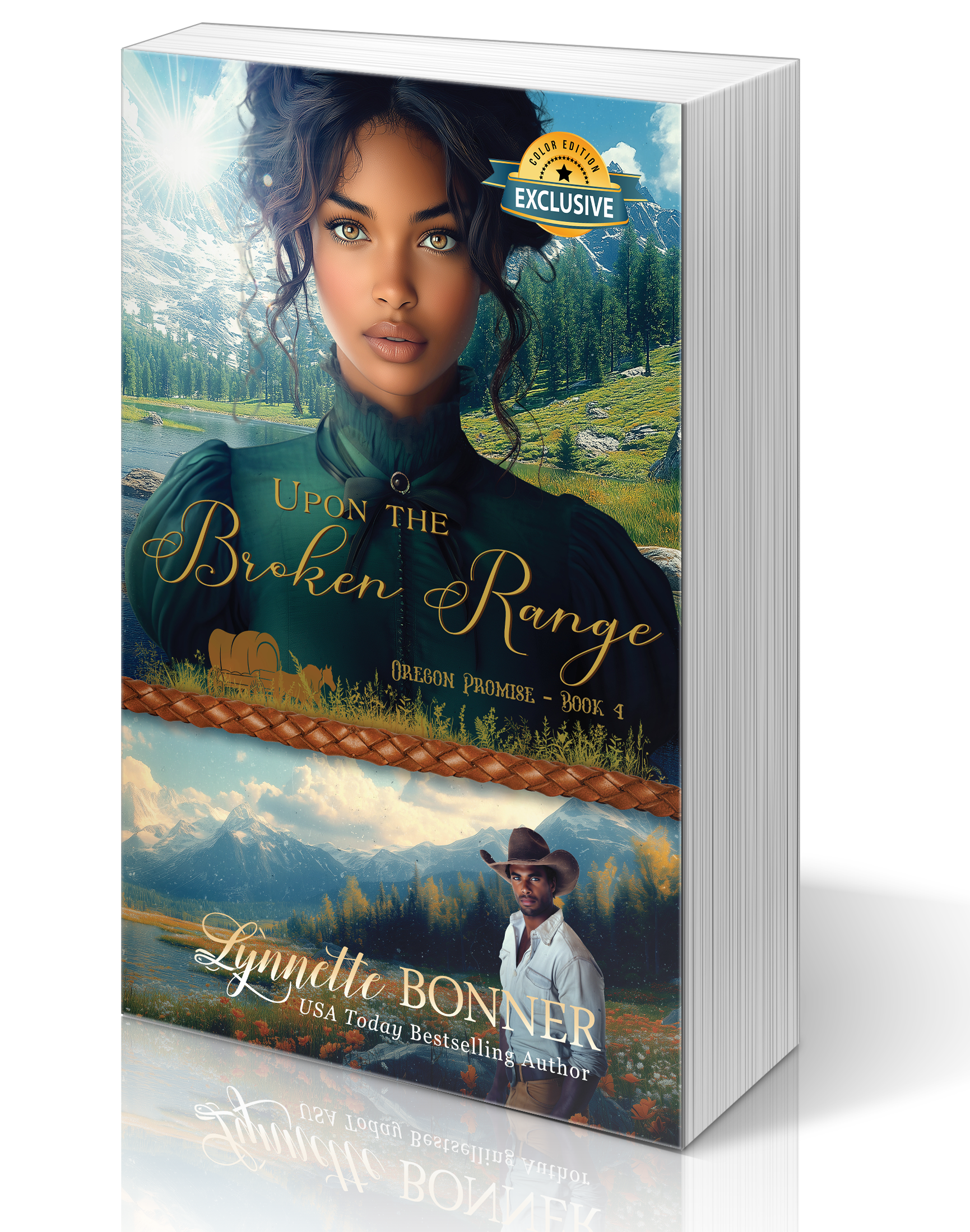 Paperback of Color Editiion, Upon the Broken Range, a Christian historical Western Romance