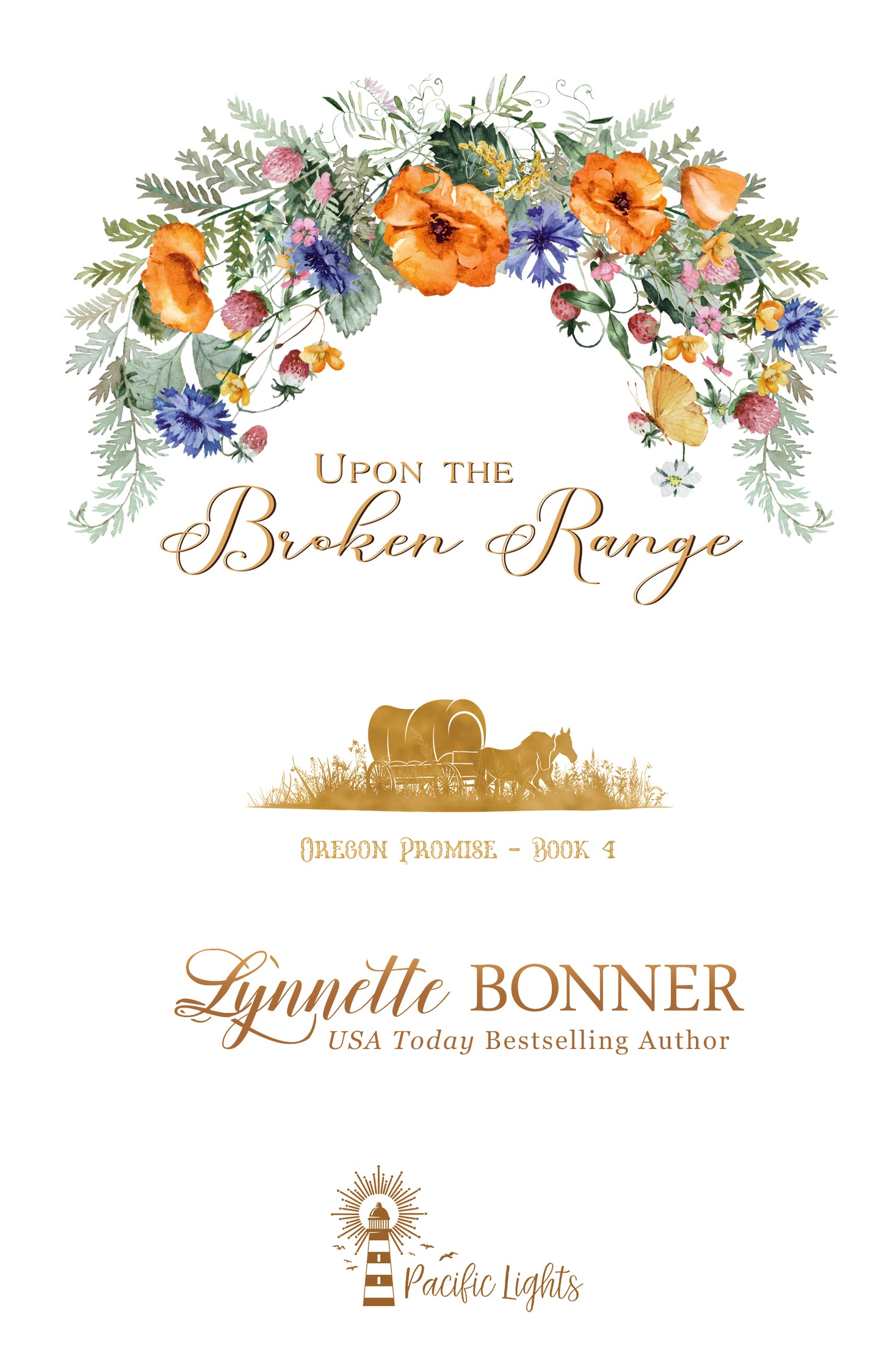 Title Pageof Upon the Broken Range, a Christian historical Western Romance