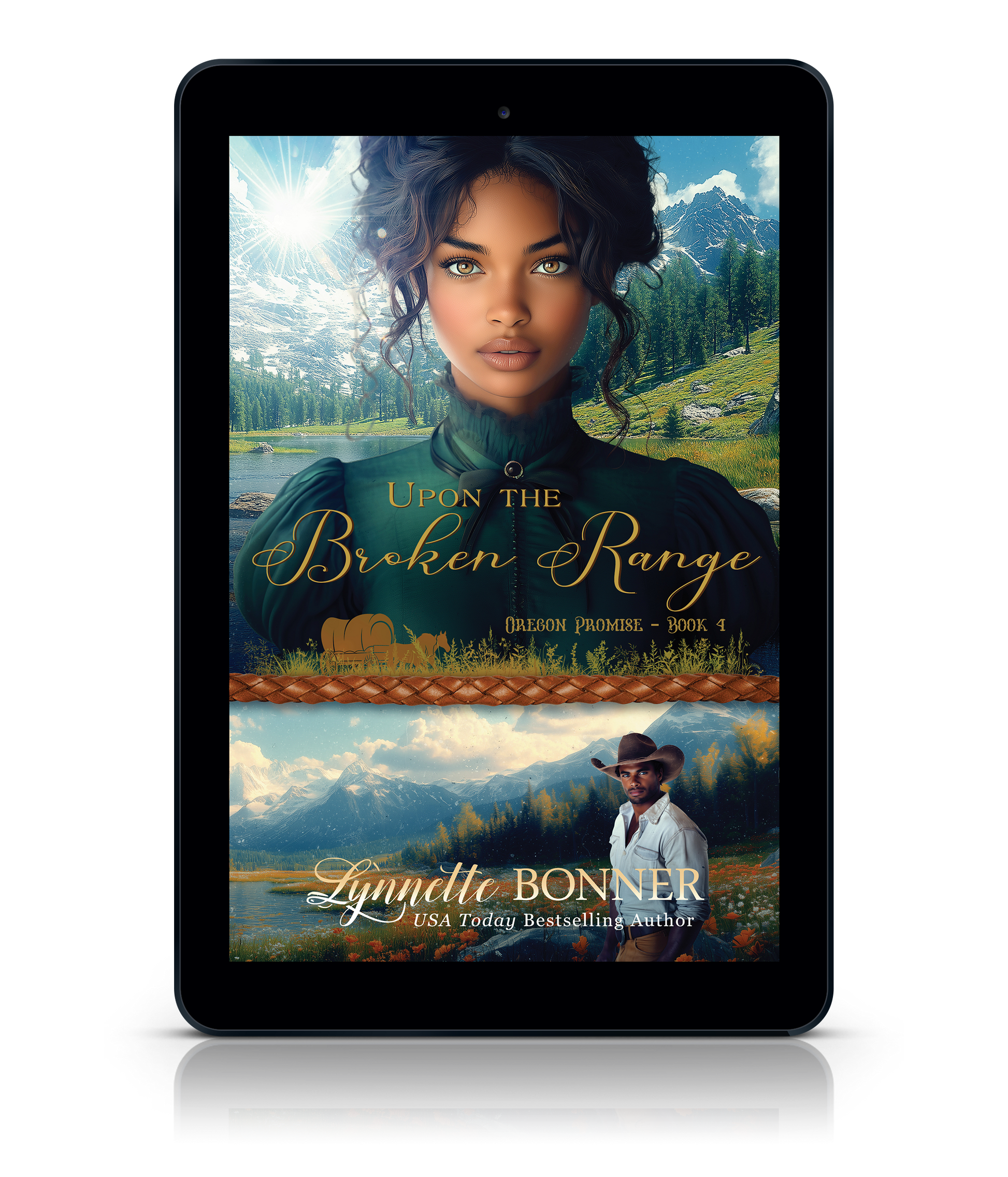 Ebook Cover of Upon the Broken Range, a Christian historical Western Romance