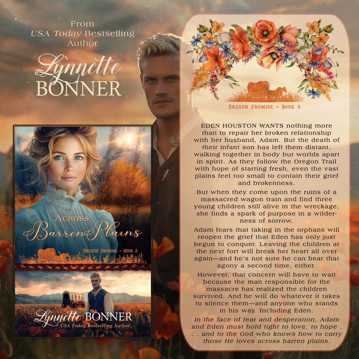 Promo Ad of Across Barren Plains, a Christian historical Western Romance