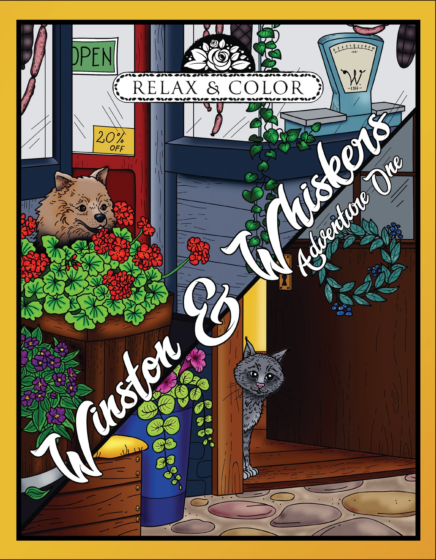 Color Book Cover of Winston and Whiskers - 1 Colorbook