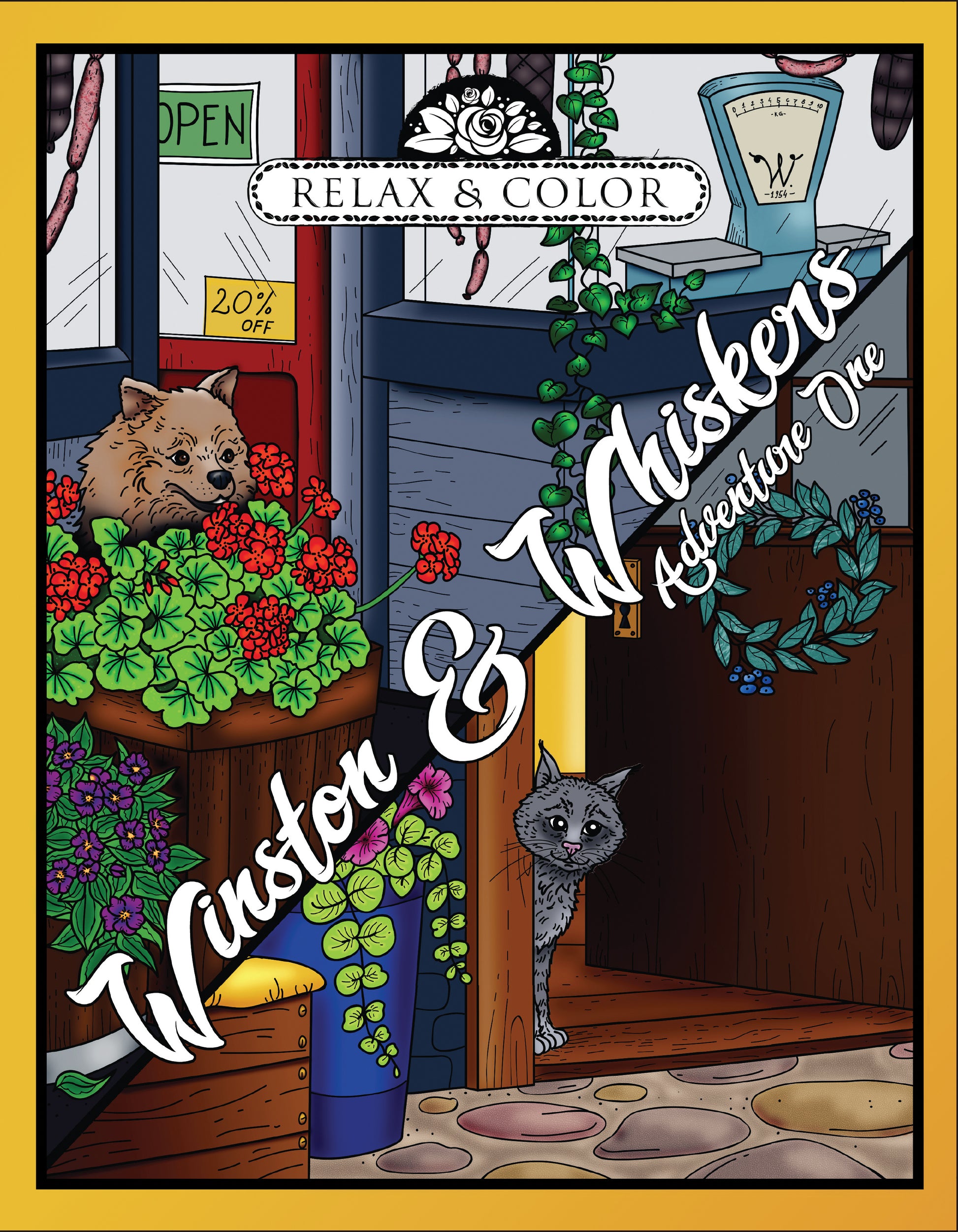 Color Book Cover of Winston and Whiskers - 1 Colorbook
