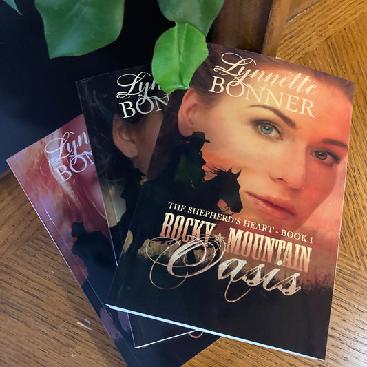 Paperbacks for the Shepherds Heart series, books 1-3 in a stack, a Christian historical Western Romance