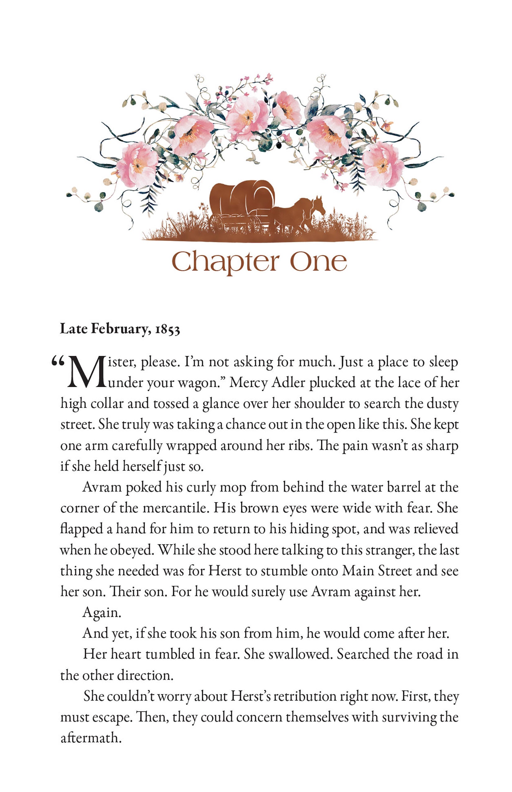 Color Chapter 1 of Through Dust and Ashes, a Christian historical Western Romance