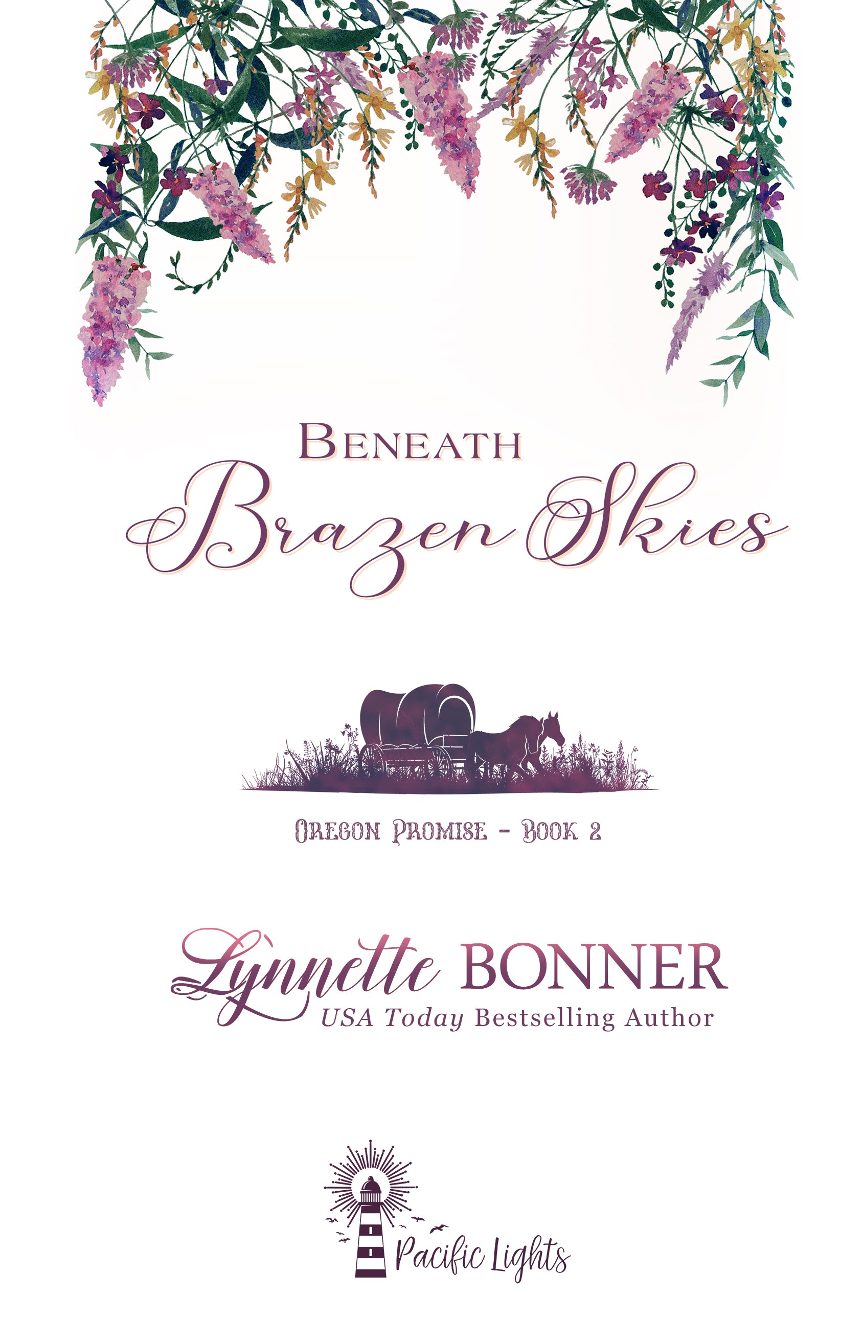 Title Page of Beneath the Brazen Skies, a Christian historical Western Romance