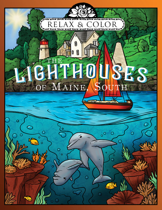 Color Book Cover of The Lighthouses of Maine, South - 1 Colorbook