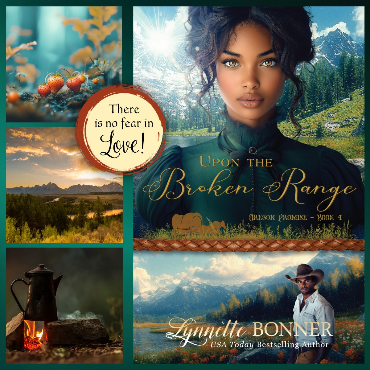 Cover Ad of Upon the Broken Range, a Christian historical Western Romance