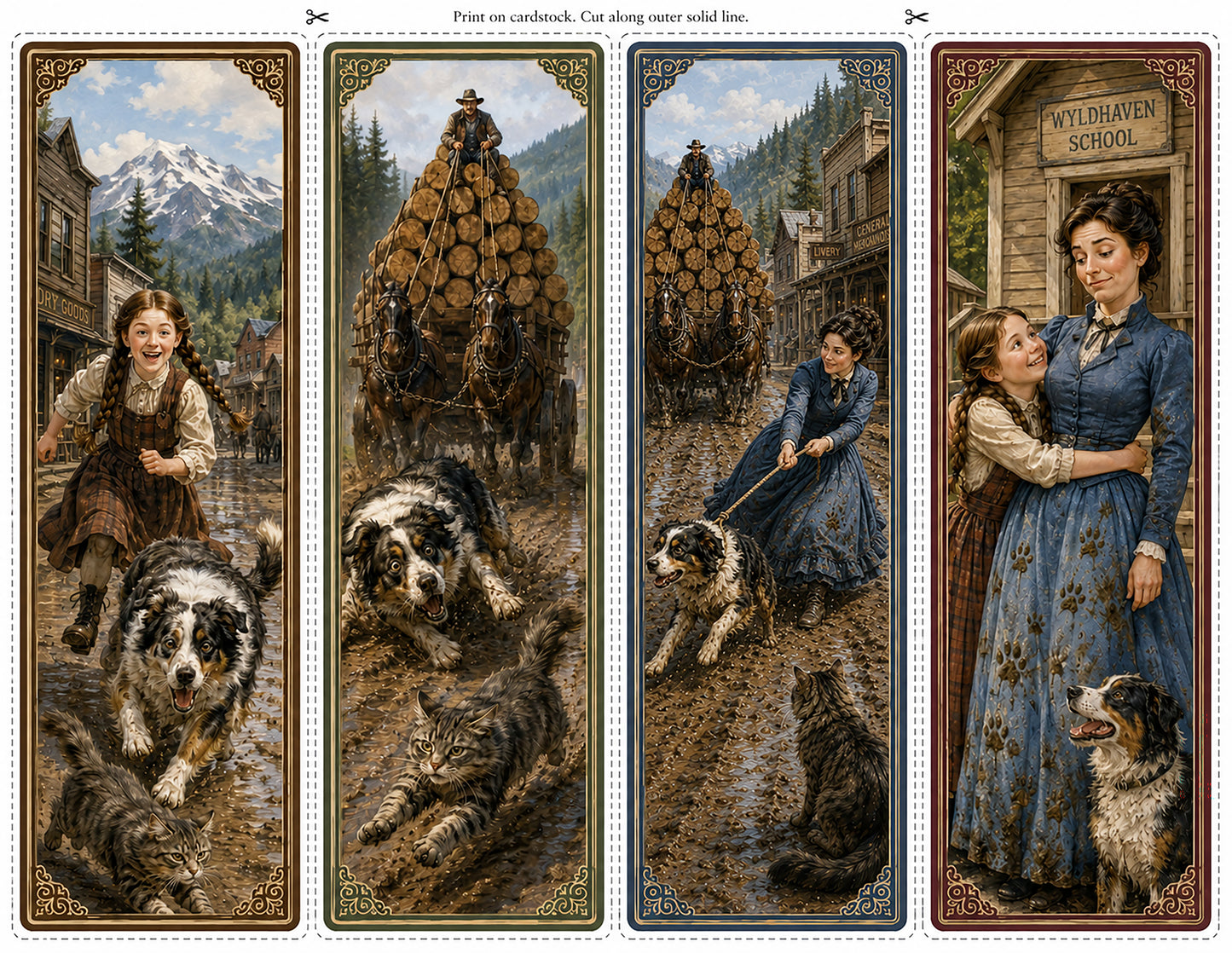 FREE GIFT - Set of 4 Wyldhaven Bookmarks - Digital Print from Home
